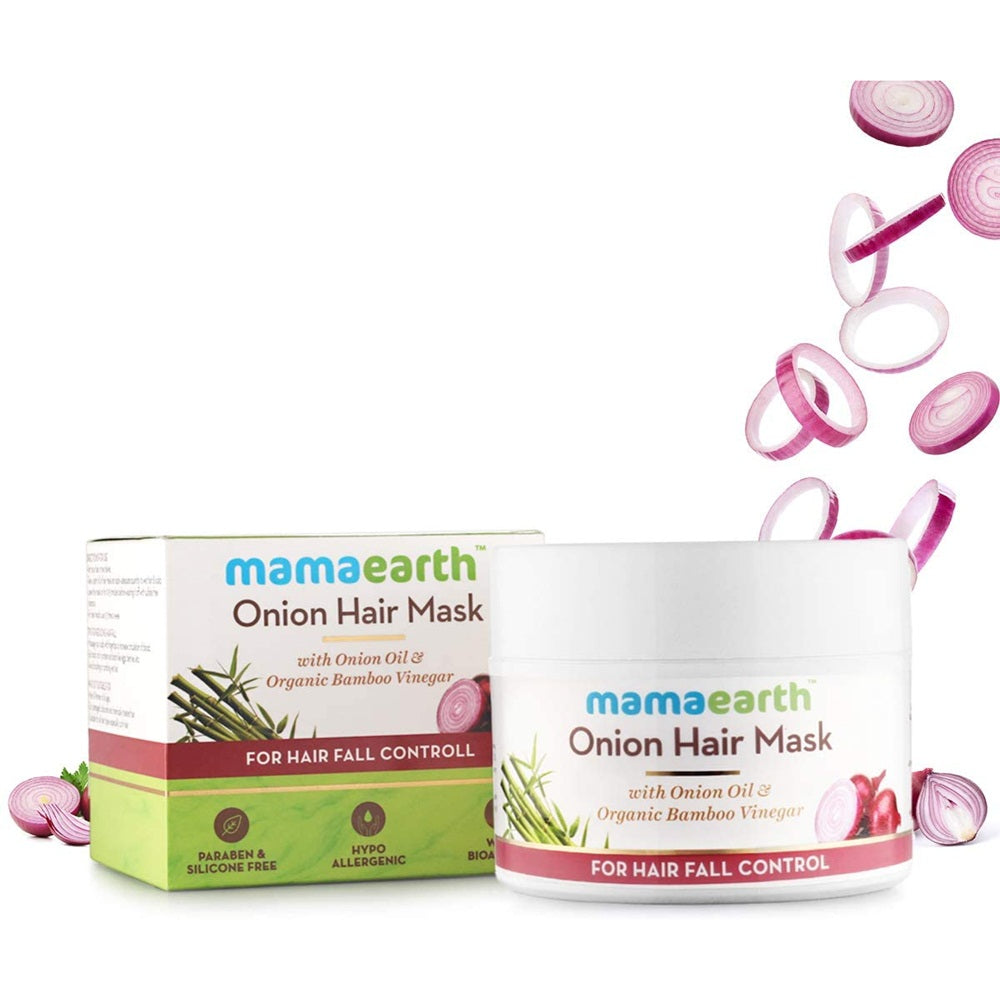 Mamaearth Onion Hair Mask For Hairfall Control | Grocsy