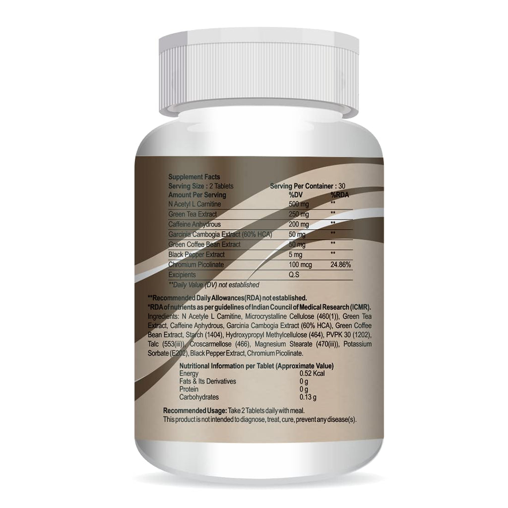 Vokin Biotech Lean Mass Thermogenic Fat Burner with Green tea Extract, N Acetyl L Carnitine, Garcinia Cambogia Weight loss product for Men & Women | Grocsy