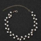 Silver-Toned Alloy Denty Look Pearl Necklace - The Pari | Grocsy