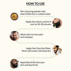 Indus Valley Natural Damage Free Men Mustache & Beard Color for Gray Hair Black | Grocsy