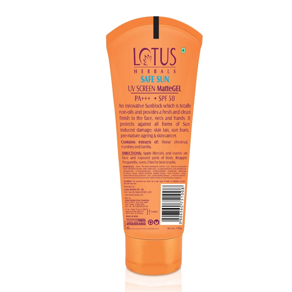 Lotus Herbals Safe Sun Invisible Matte Gel Sunscreen SPF 50 PA+++ | Grocsy