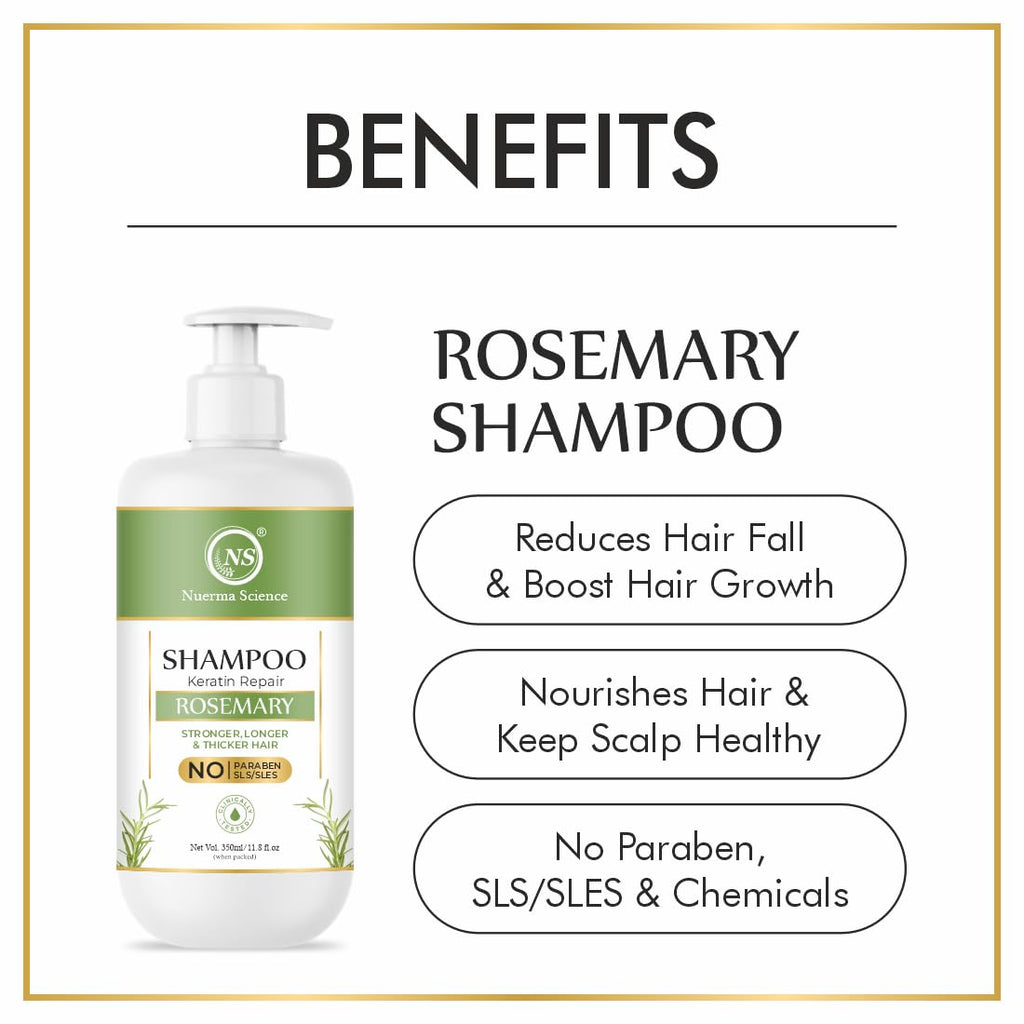 Nuerma Science Keratin Repair Rosemary Shampoo for Damaged, Dry & Frizzy Hair | Grocsy