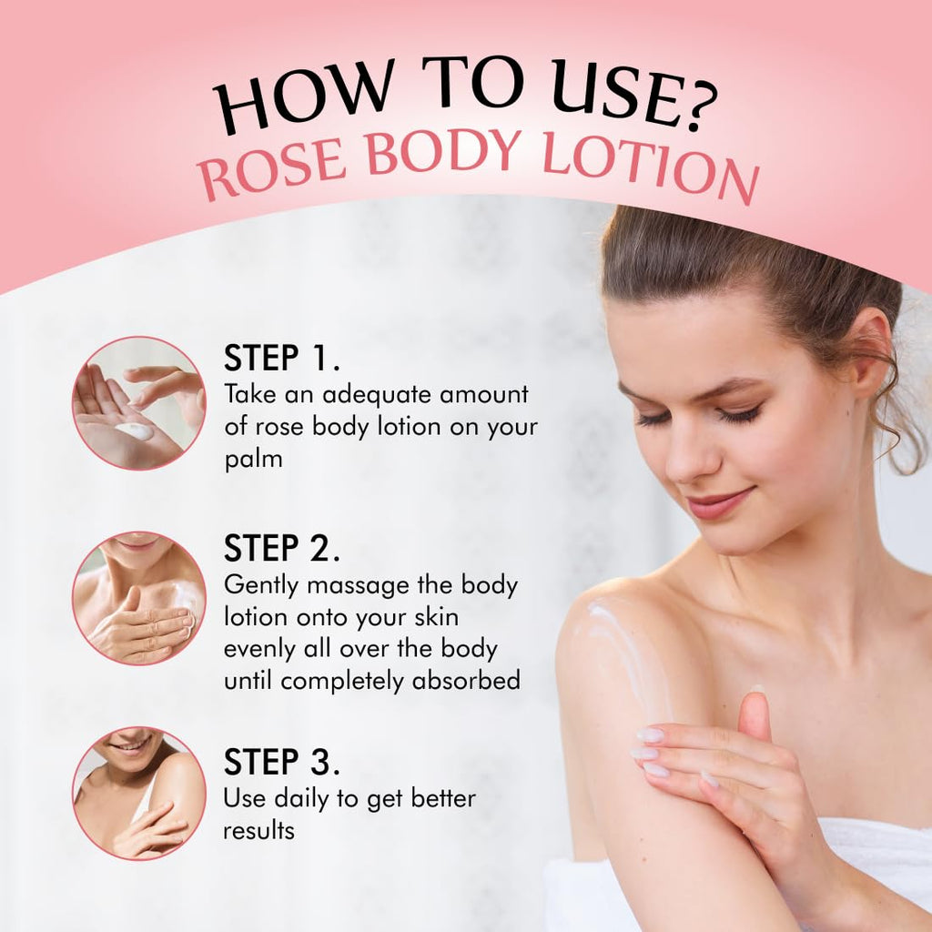 Nuerma Science Rose Body Lotion for Deep Moisturizing, Hydration & Nourishment | Grocsy