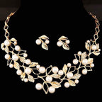 Gold-Toned Alloy Pearl Studded Long Haar Necklace - The Pari | Grocsy