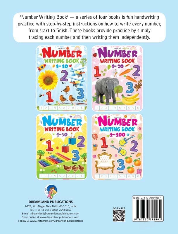 Dreamland Number Writing Book 1-10 | Grocsy