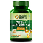 Himalayan Organics Plant Based Calcium + Magnesium + Zinc, D3+K2 Vegetarian Capsules | Grocsy