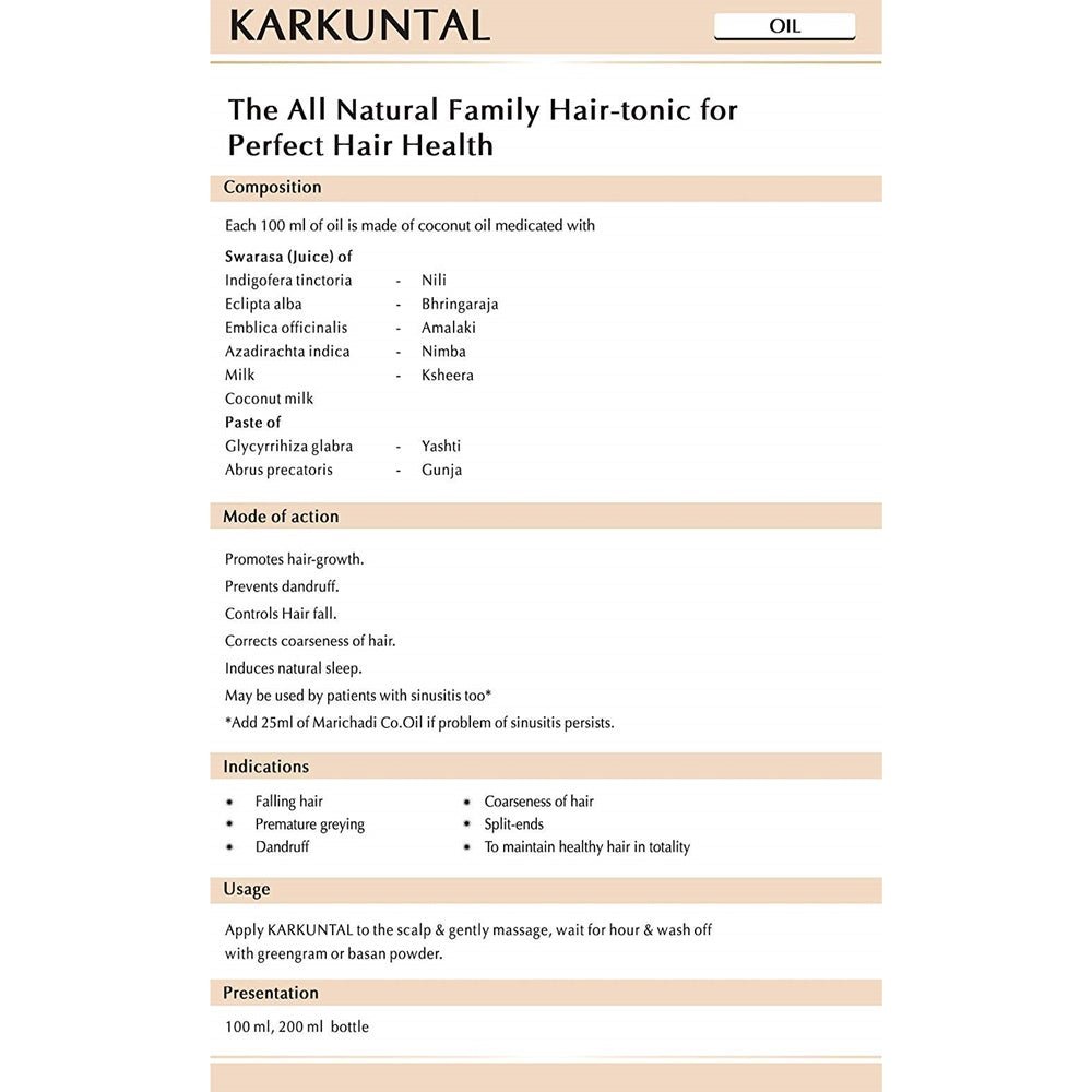 Avn Ayurveda Karkuntal Hair Oil | Grocsy