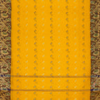 Exclusive Collection 100% Pure Cotton Yellow Tant Saree With Hand Weaving Work | Grocsy