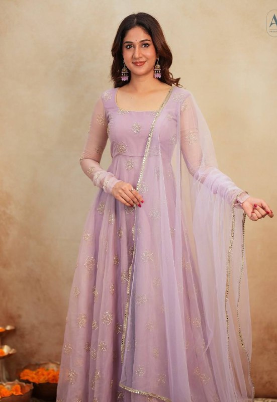 Yash Enterprise Light Peach Organza Party Wear Embroidery Suit Set | Grocsy