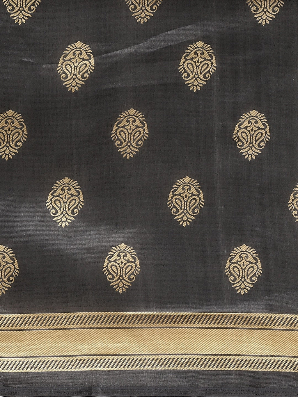 Saree Mall Black & Red Half & Half Printed Saree | Grocsy
