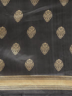 Saree Mall Black & Red Half & Half Printed Saree | Grocsy