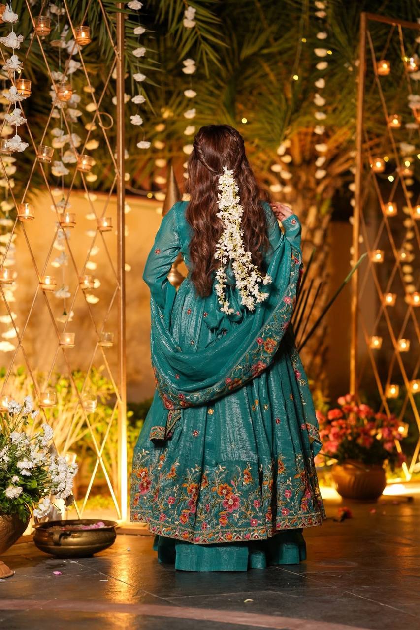 Yash Enterprise Rama Crunchy Silk Party Wear Embroidery Suit Set | Grocsy