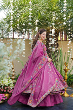 Yash Enterprise Dusty Rose Crunchy Silk Party Wear Embroidery Suit Set | Grocsy