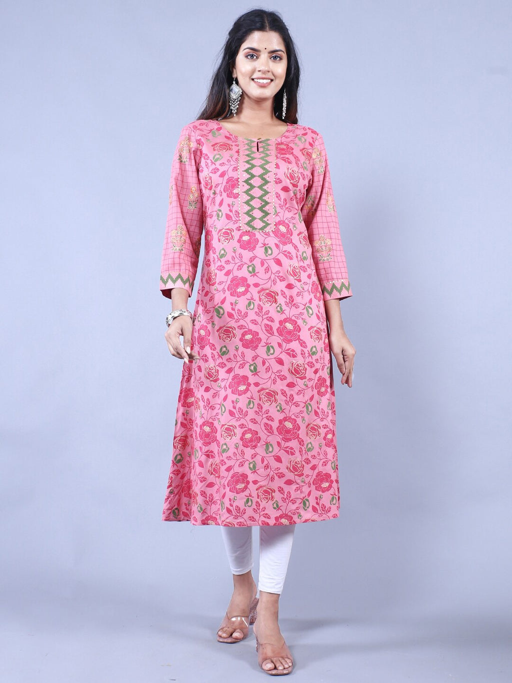 HERE&NOW Printed Straight Regular Fit Kurta | Grocsy