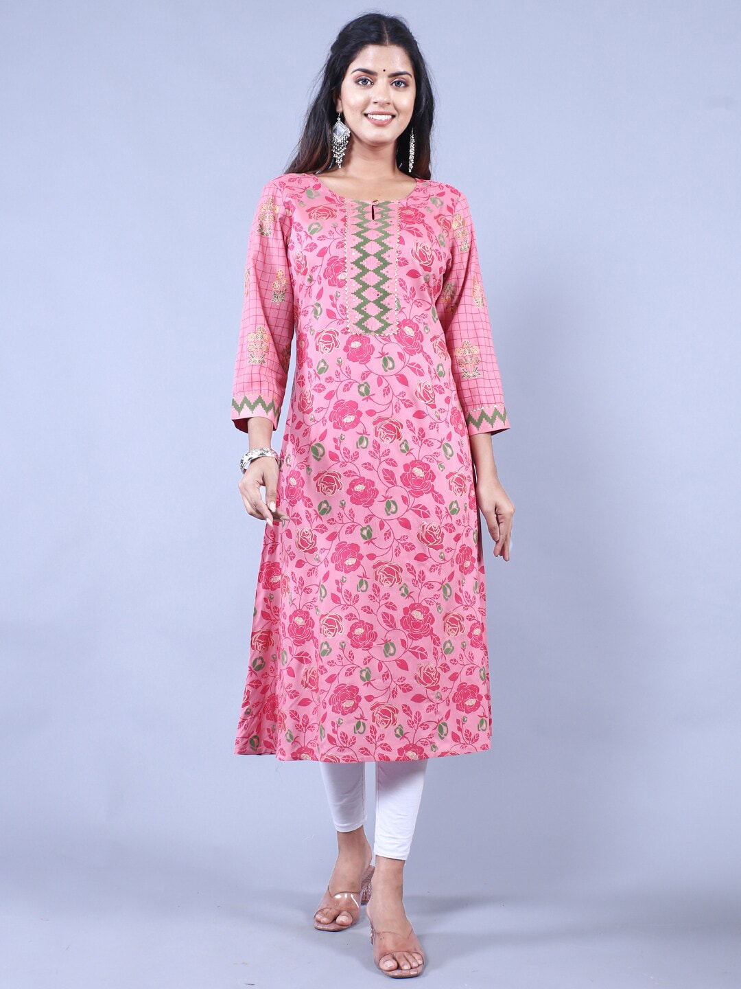 HERE&NOW Printed Straight Regular Fit Kurta | Grocsy