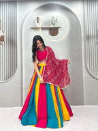 Monjolika Fashion Navaratri Special Cotton Blend Lehenga Choli In Multi Color | Grocsy