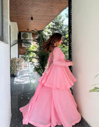 Yash Enterprise Pink Blooming Silk Party Wear Sharara Suit Set | Grocsy