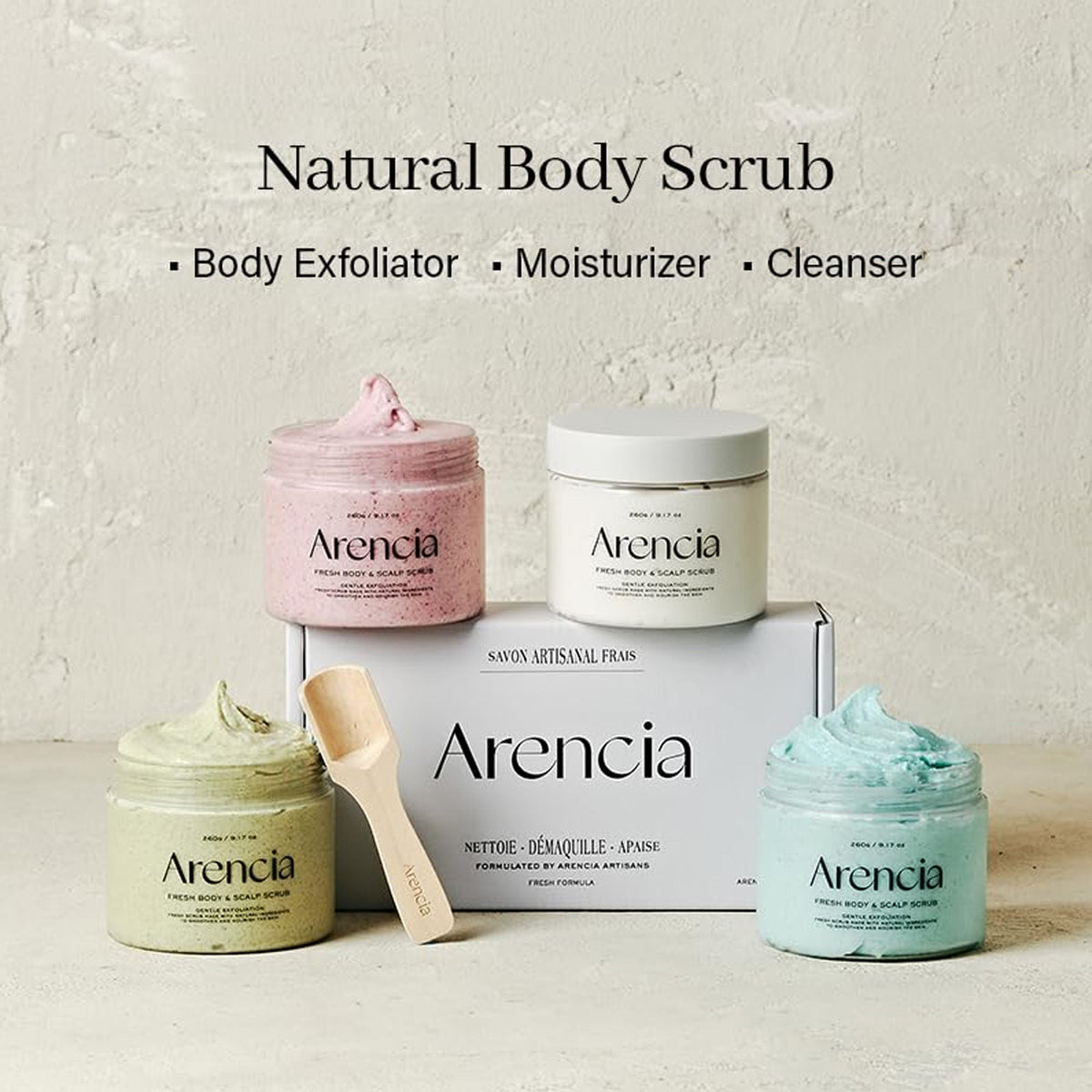 Arencia French Mint & Lily Fresh Cloud Body & Scalp Scrub | Grocsy