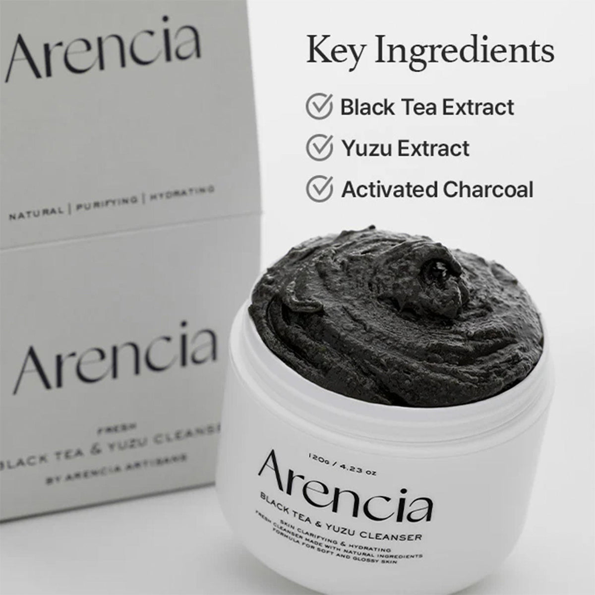 Arencia Black Tea Rice Mochi Cleanser | Grocsy