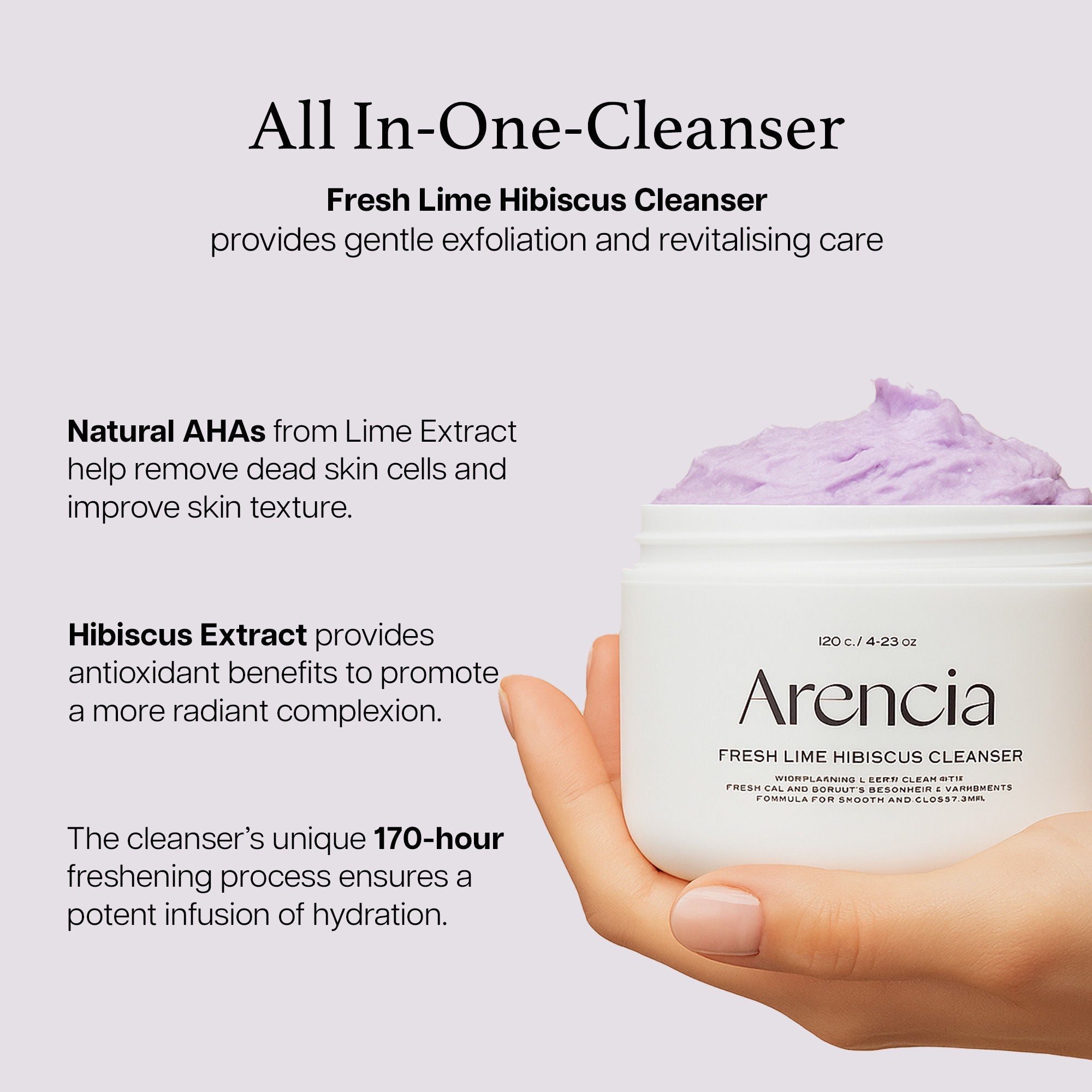 Arencia Fresh Lime Hibiscus Cleanser | Grocsy