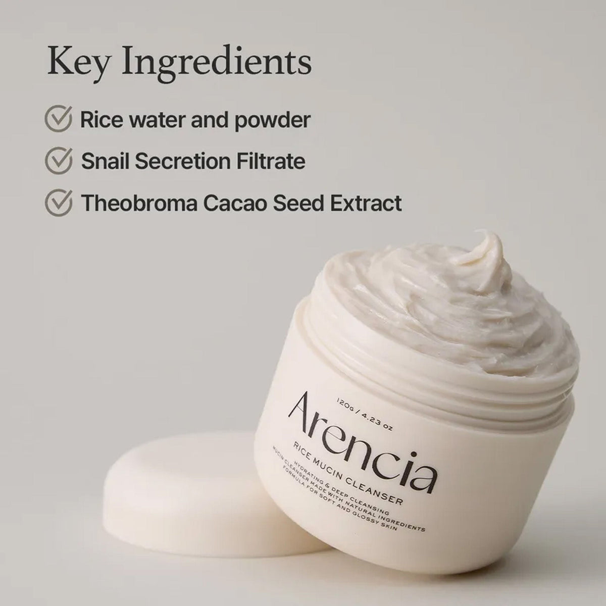 Arencia Rice Mucin Cleanser | Grocsy