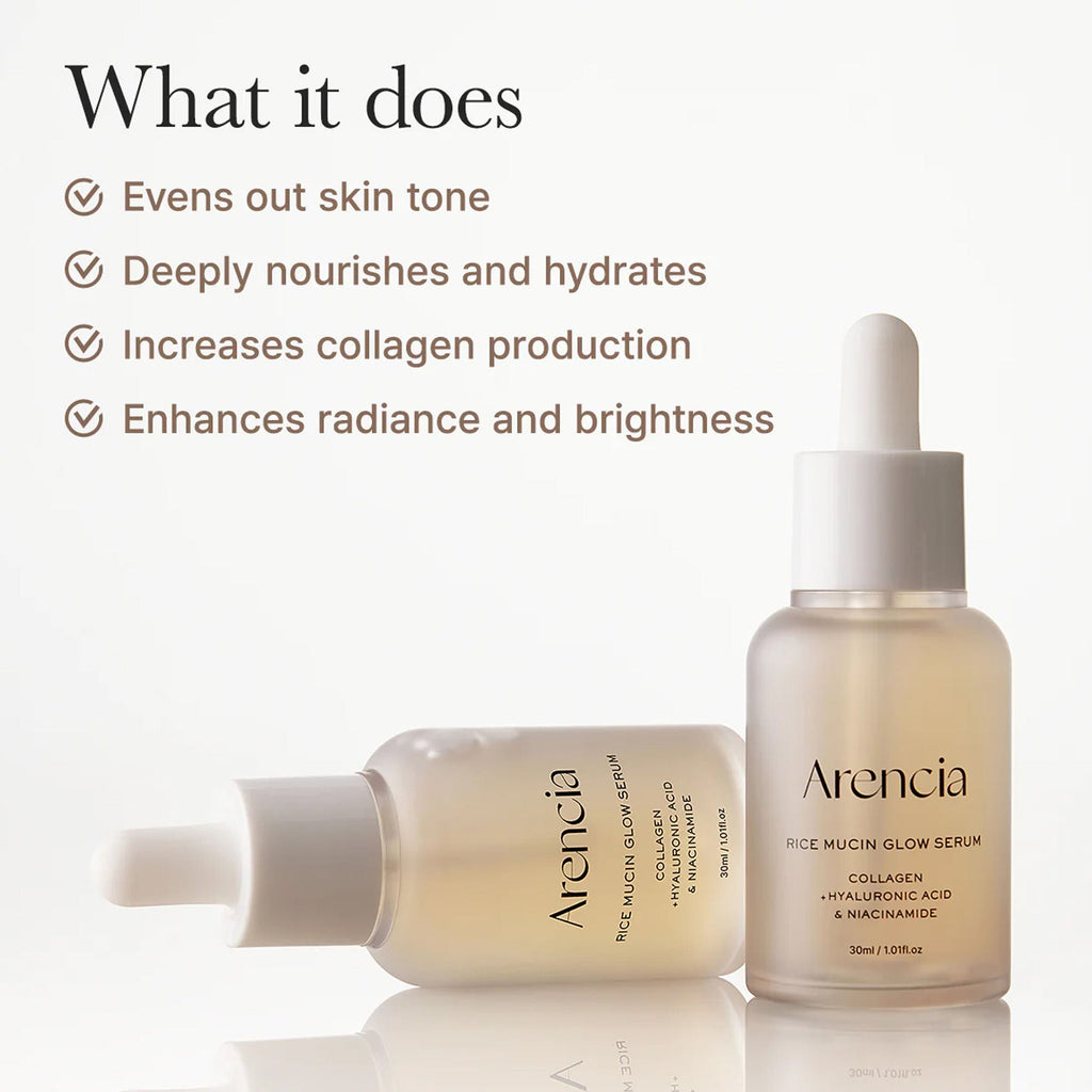 Arencia Rice Mucin Glow Serum | Grocsy