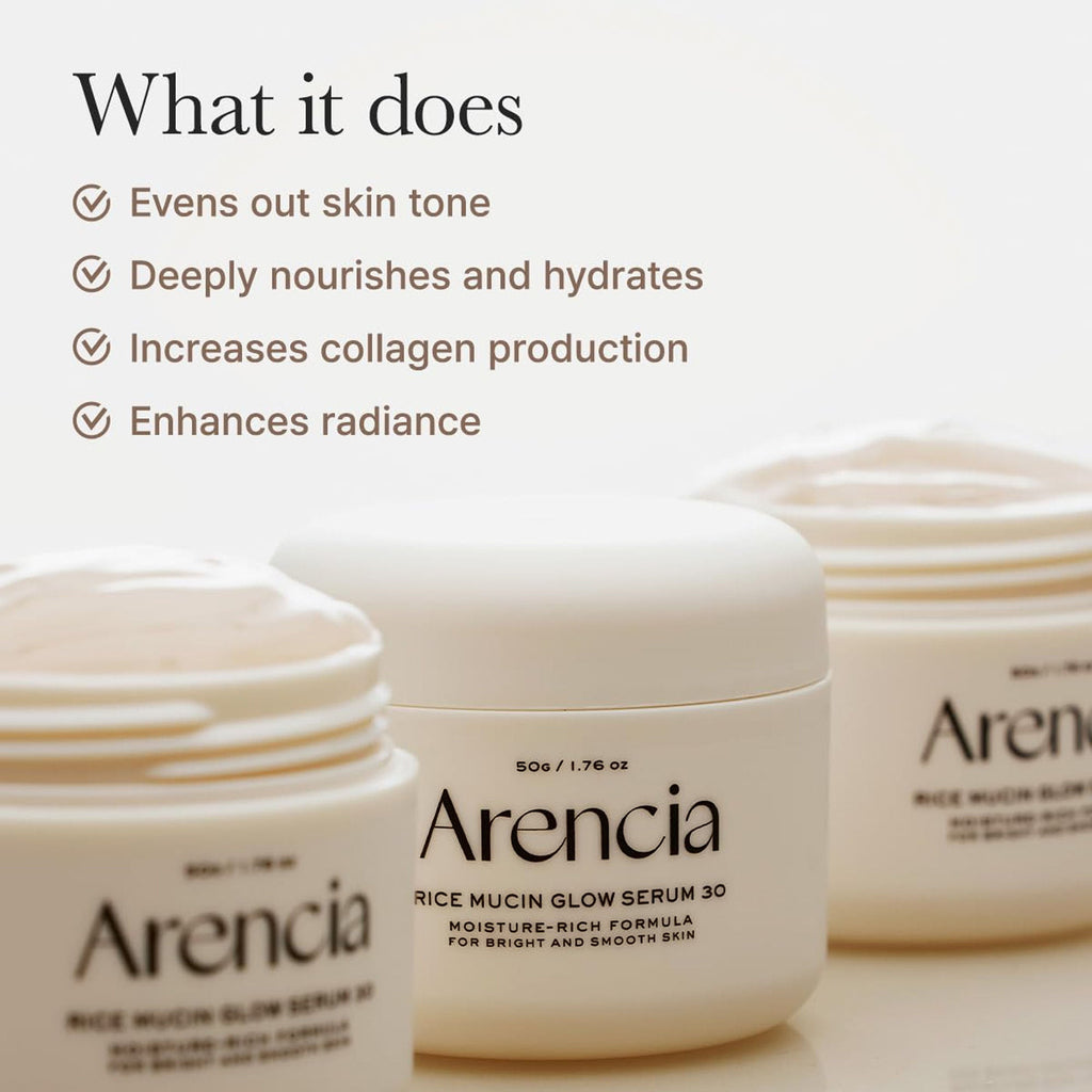 Arencia Rice Mucin Glow Serum 30 | Grocsy