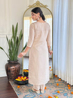 The52 Embroidered Rayon Fabric Straight Kurta, Pant and Dupatta Set | Grocsy