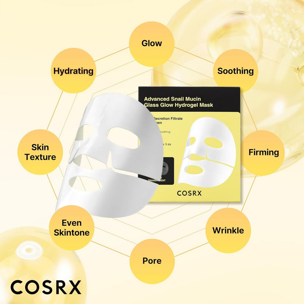 Cosrx Advanced Snail Mucin Glass Glow Hydrogel Mask | Grocsy