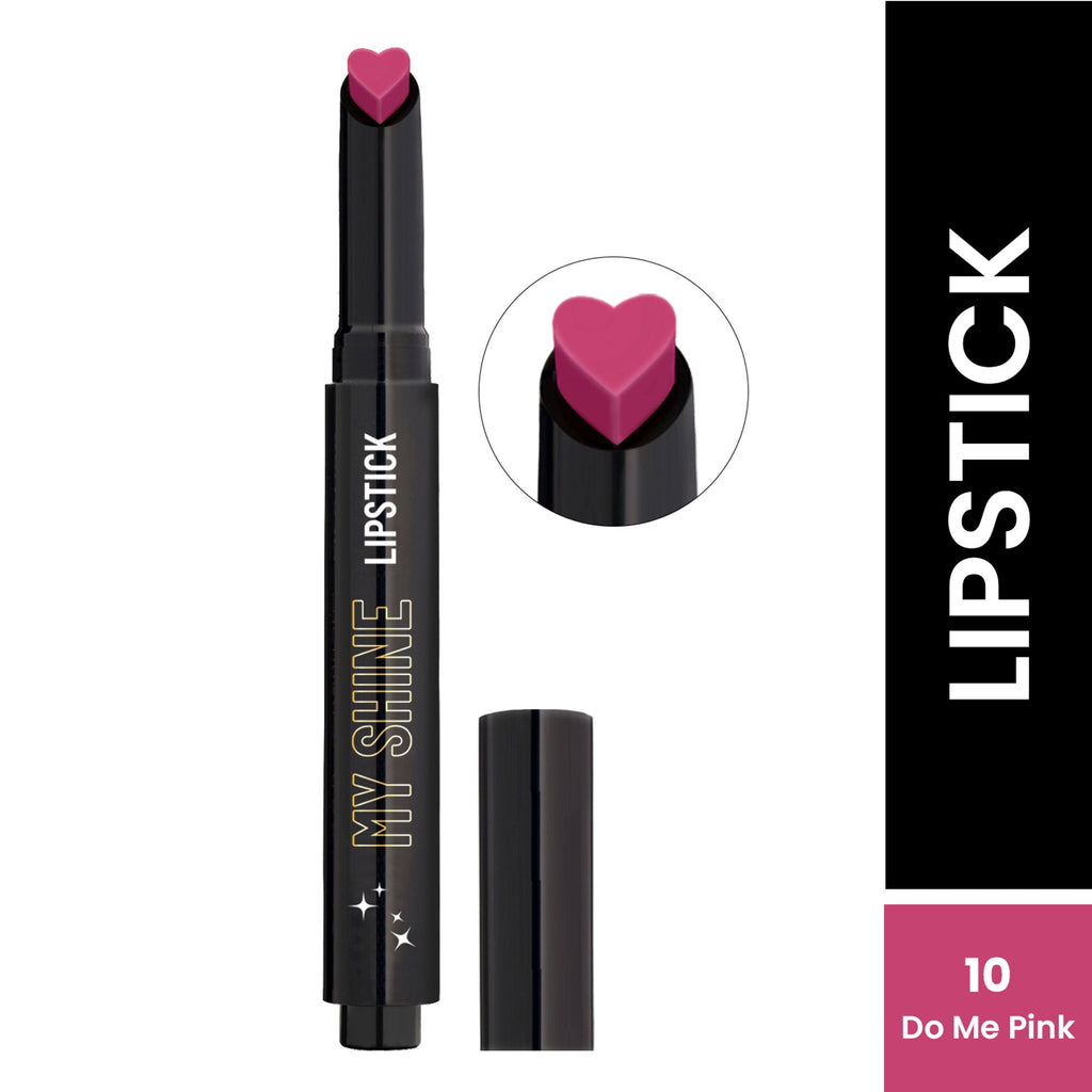Swiss Beauty My Shine High Pigmented & Long-Lasting Lipstick Enriched with Vitamin E - 10 Do Me Pink | Grocsy