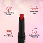 Swiss Beauty My Shine High Pigmented & Long-Lasting Lipstick Enriched with Vitamin E - 10 Do Me Pink | Grocsy