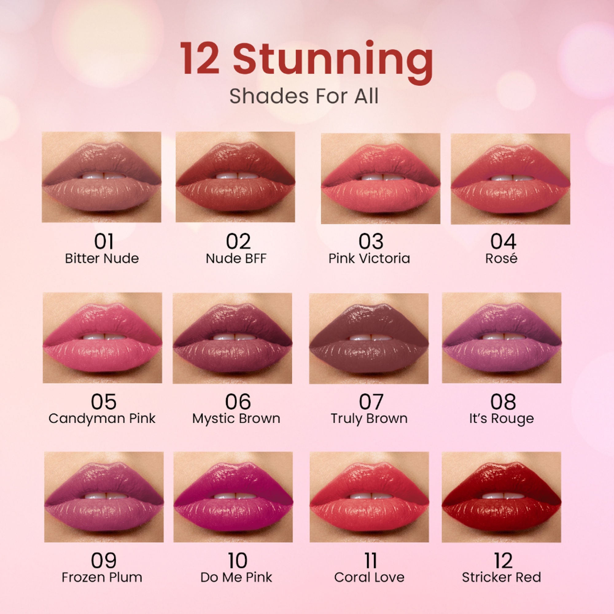 Swiss Beauty My Shine High Pigmented & Long-Lasting Lipstick Enriched with Vitamin E - 12 Stricker Red | Grocsy