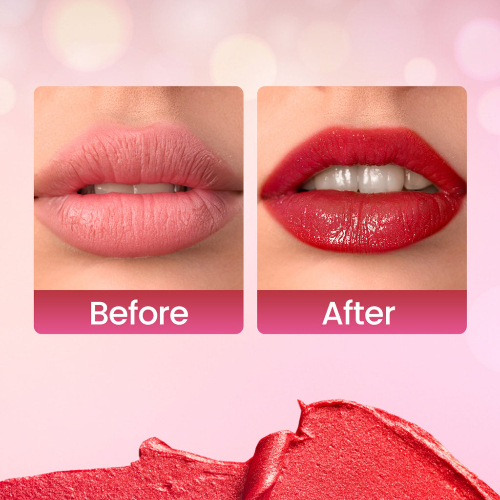 Swiss Beauty My Shine High Pigmented & Long-Lasting Lipstick Enriched with Vitamin E - 12 Stricker Red | Grocsy