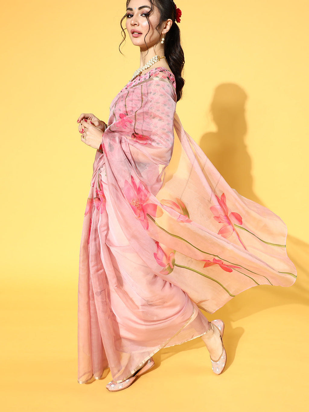 Saree Mall Floral Saree | Grocsy