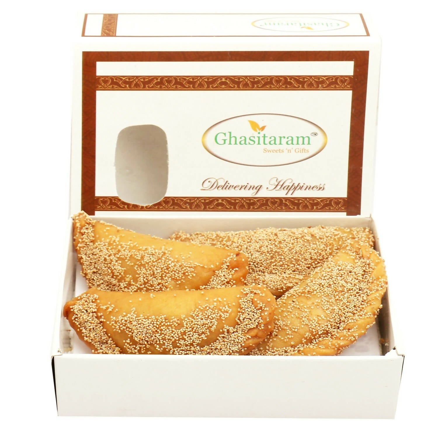 Ghasitaram Holi Sweets - Roasted Khus Khus Gujiya | Grocsy
