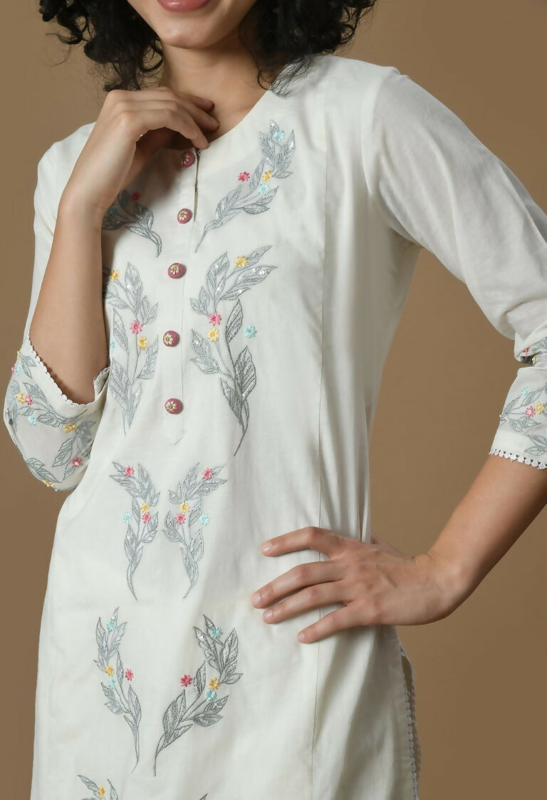 Joban Fashion White Cotton Kurta Set | Grocsy