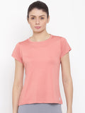 MKH Women Pink Dri-FIT Running T-shirt | Grocsy