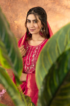 Pramukh Fab Pink Color Marina Silk Kurta Set | Grocsy