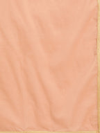 Sangria Women Dusty Pink & Brown Pure Cotton Printed Kurta with Palazzos & Dupatta | Grocsy