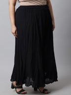TAG 7 Women Black Flared Ethnic Palazzos | Grocsy
