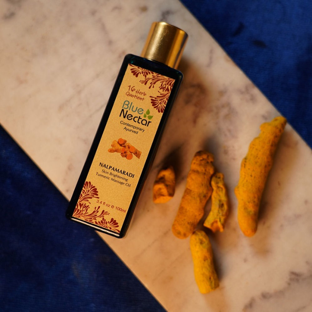 Blue Nectar Nalpamaradi Turmeric Massage Oil | Grocsy