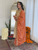 The52 Women's Chiku Embroidered Viscose Fabric Straight Kurta, Pant and Dupatta Set | Grocsy
