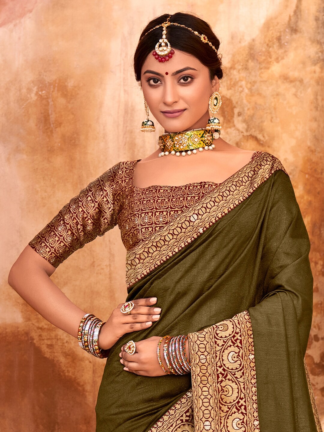 Saree Mall Woven Design Zari Silk Blend Sarees | Grocsy