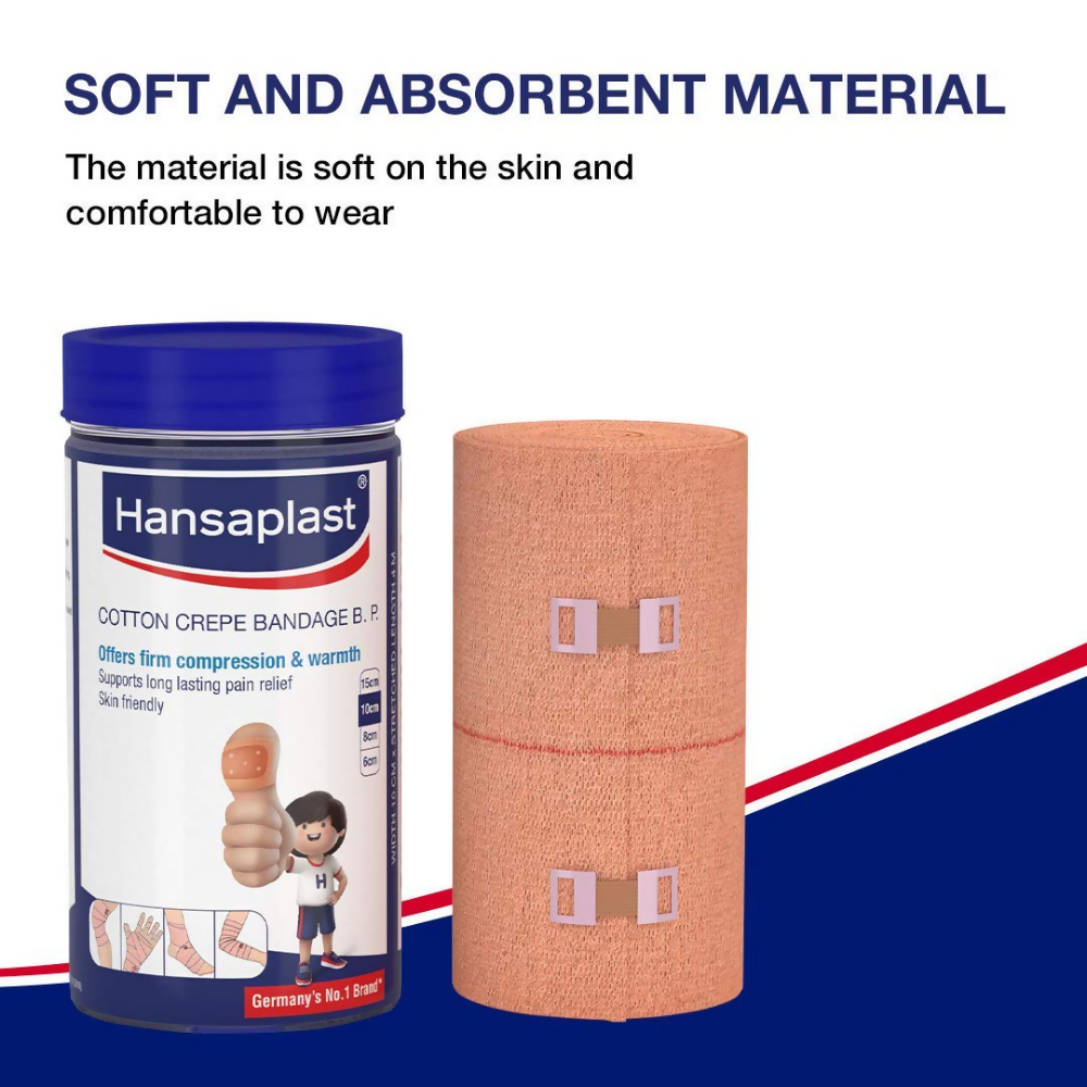 Hansaplast Soft Cotton Crepe Bandage For Pain Relief - Elastic | Grocsy