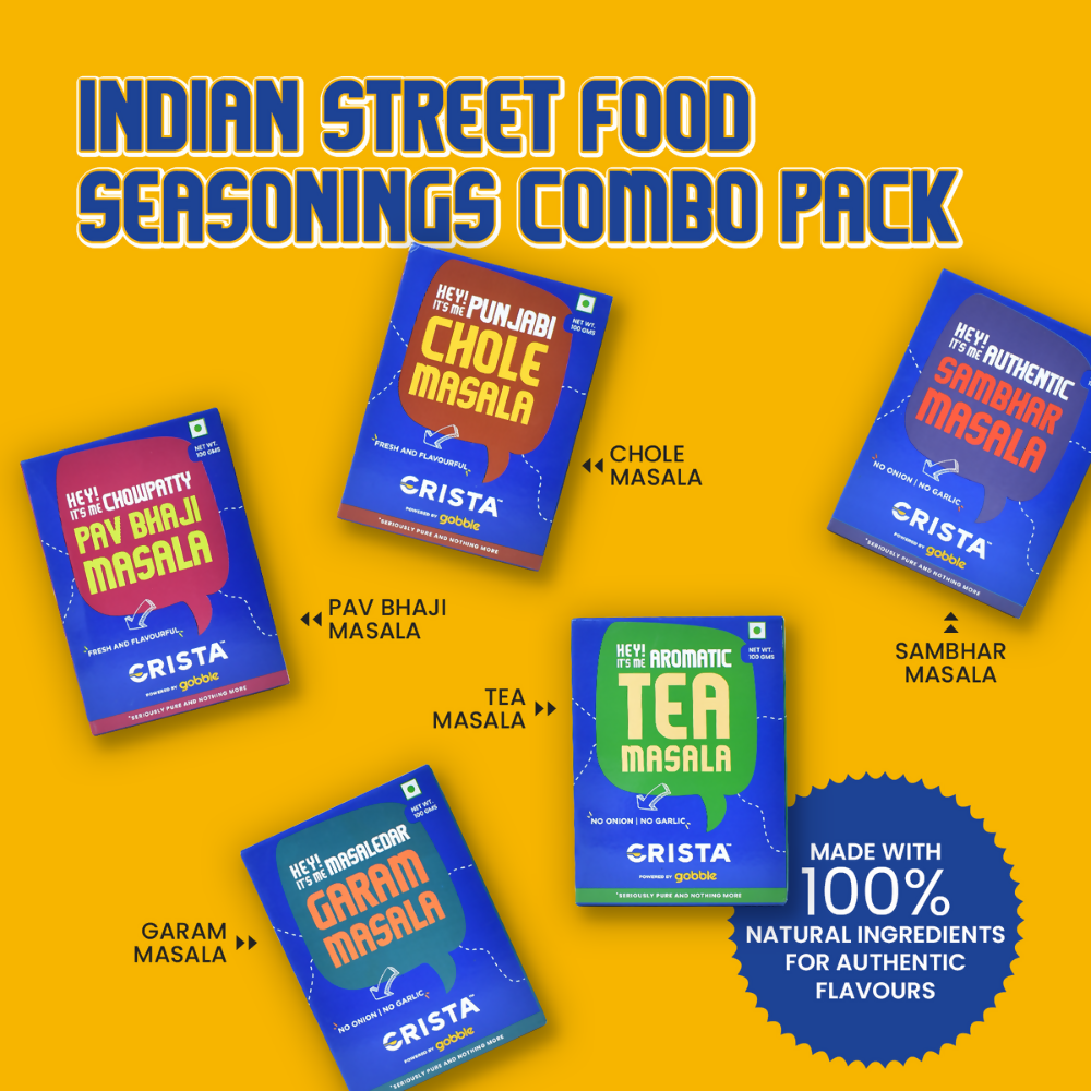 Crista Spices Indian Street Food Seasonings Combo Pack | Grocsy
