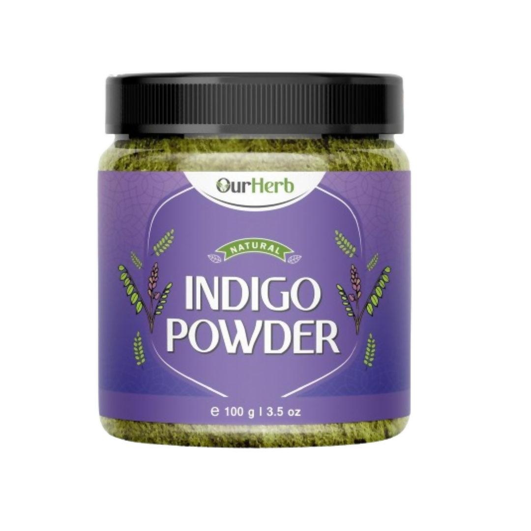 OurHerb Pure & Organic Indigo Leaves Powder For Black Hair Colour | Grocsy