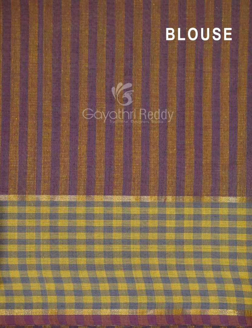 Dual Shades of Burgundy Pure Mangalgiri Cotton By Gayathri Reddy Designer Studio | Grocsy