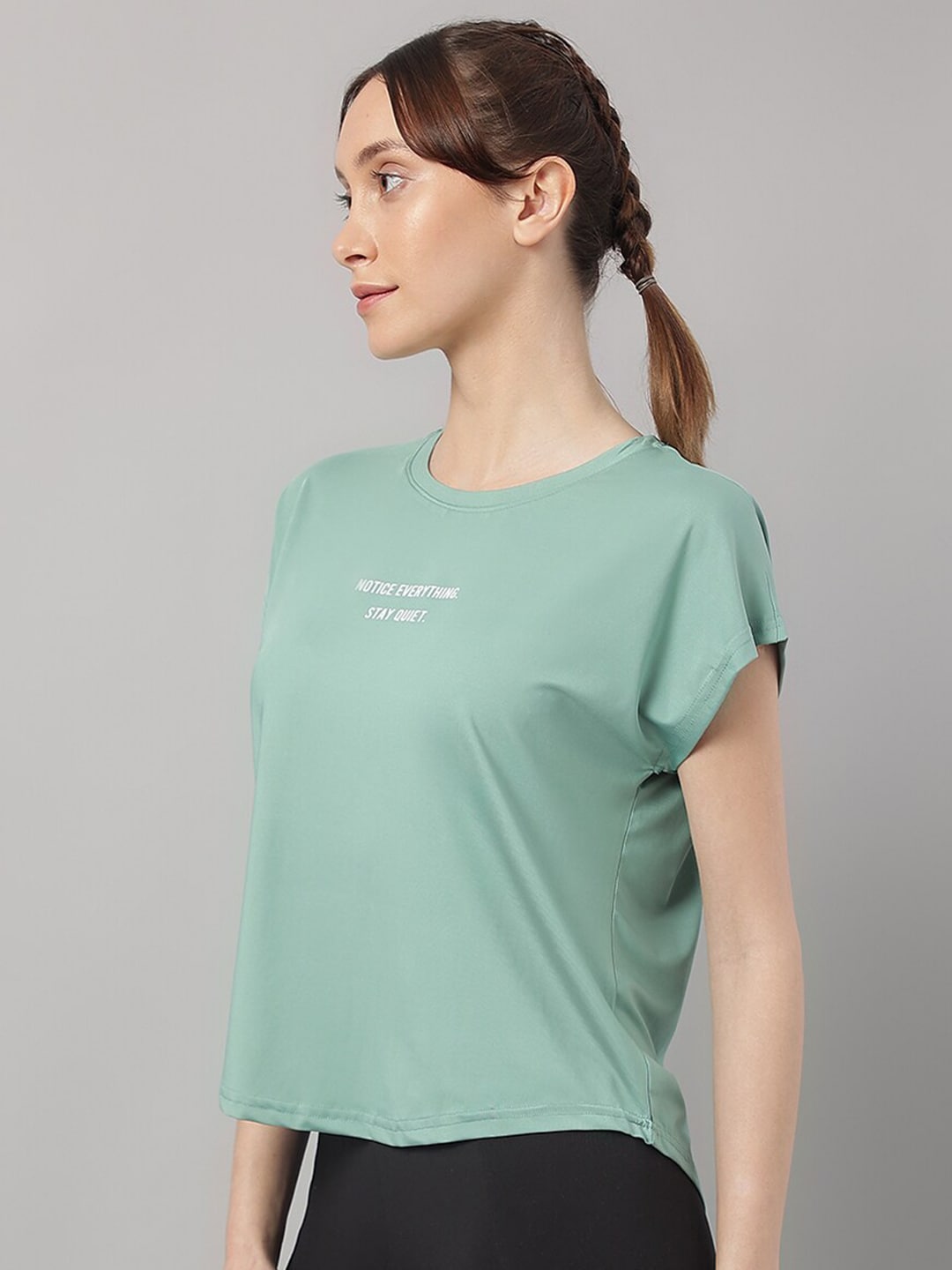 MKH Typography Printed Relaxed Fit Dri-FIT T-shirt | Grocsy