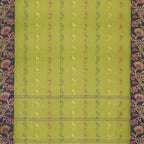 Exclusive Collection 100% Pure Cotton Light Green Tant Saree With Hand Weaving Work | Grocsy