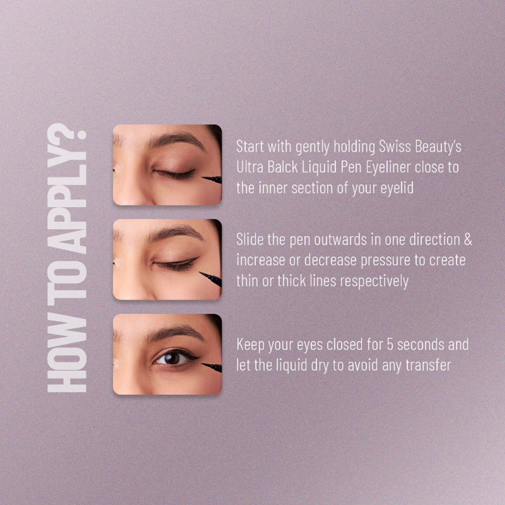 Swiss Beauty Liquid Pen Eyeliner - Black | Grocsy